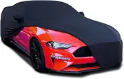 Indoor Car Cover Custom Fit for 1994-2023 Ford Mustang Luxurious Soft Stretch Satin Car Cover Breathable Dust-Proof for Underground Garage, Car Show