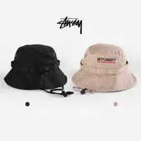 在飛比找蝦皮購物優惠-Stussy 抽繩漁夫帽 戶外遮陽帽