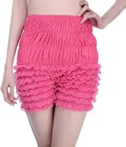 [Generic] Women's Boxer Bloomers Ruffled Lace Panties Tanga Dance Bloomers Sissy Pettipants Frilly Boyshorts Underwear Bottoms