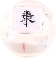 EHJRE Chinese Mahjong Dice Set - Premium Quality Gaming Essentials, Clear White