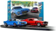 Scalextric American Street Duel 1970's Camaro vs. Mustang 1:32 Slot Car Set