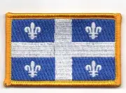 QUEBEC CANADA CANADIAN PROVINCE FLAG PATCHES PATCH BADGE IRON EMBROIDERED