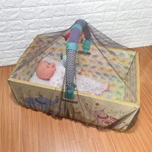 嬰兒床5件安眠組【JA0059-B】芬蘭紙箱床 新生兒寶寶嬰兒床 防吐奶枕 安撫玩具 嬰兒箱蚊帳 (5.5折)
