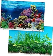 ibasenice Fish Tank Background Sticker Double Sided Adhesive Decal for Aquarium Decoration Easy to Apply Smooth Surfaces for Glass Tanks and Windows