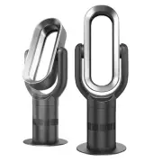 ANGELO Bladeless Fan Heater Floor Tower Fan Remote Touch Control - Black