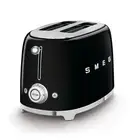 NEW SMEG 50's Style Retro 2 Slice Toaster - Black TSF01BLAU