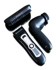 Brocchi 5pc Digital Electric Grooming Trimming Tool Kit for Men & Deep Cleansing Facial Brush System + Beard Brush