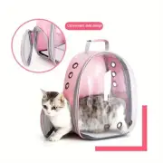 Portable Pet Carrier Cat and Small Dog Travel Backpack Bag - Pink