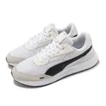 【PUMA】休閒鞋 RUNTAMED PLUS 男鞋 白 黑 皮革 緩衝 運動鞋(391250-02)