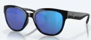 Costa Salina Sunglasses Black w/Blue Mirror 580 Glass Lens