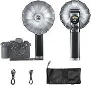 Godox Lux Master Retro TTL Touchscreen Camera Flash, GN25 460 Full Power Flashes, 6000K?300K CCT, S1/S2 Optical Control 2.4G Wireless Speedlight for Sony, Canon, Nikon, Fuji, Olympus Cameras