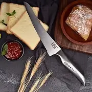 KASA Steak Knife Bread, Serrated, Stainless Steel Handle Laguiole Steak Knife