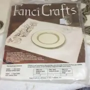 Vintage Needlework Set 4 Placemats, 8 Napkins, NEW Oriental Spring Pattern