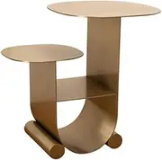 Side Table 2-Tier Metal End Table with Open Storage Shelf, Bedside Table Coffee Table Tea Table Furniture, Side Table for Living Room,Bedroom,Balcony,Dorm End Tables Living Room