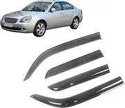 Auto Side Window Wind Deflectors Visors Black Rain Guard Door Visor Vent Shades Dark Smoke Ventvisor Compatible with Kia K5 Optima 2006-2015(Compatible with 2006-2010)