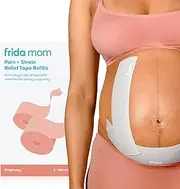 Frida Mom Pain + Strain Relief Tape Refills| Kinesiology Tape for Pregnant Skin| Maternity Belly Support Tape| 2 18 Foot Rolls of Tape Included, Grey
