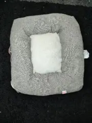 Boots & Barkley Rectangular Cuddler Faux Linen Small Dog/Cat Bed