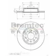 Bremtec Euro-Line GeoZinc Coated Brake Rotor - BDR17410EL