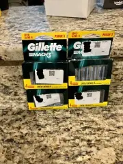 Four Boxes Gillette MACH3 Sixteen Replacement Cartridge NIB