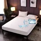 Waterproof White Fitted Sheet Single Double Queen King Size Mattress Protector