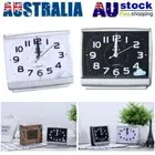 Quartz Radio Alarm Clock Silent Bedside Analogue Alarm Clock Sweep Movement Home