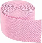 uxcell Elastic Bands for Sewing 7.5cm x 4.6m Pink Knit Elastic Spool High Elasticity for Wigs, Waistband, Pants, Craft DIY Projects