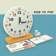 Montessori Wooden Clock Toys Kindergartner Learning Activities Homeschool