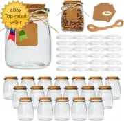 Mini Yogurt Jars 30 Pack 7 Oz Glass Favor Jars with Cork Lids Pudding Containers