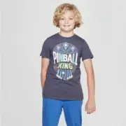 Cat & Jack Boys' Short Sleeve Pinball King Graphic T-Shirt Navy XS(4/5)