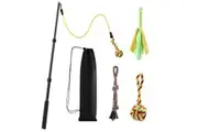 Dog Cat Toy Pet Play Interactive Flirt Pole Puppy Wand Retractable Training Exercise Tug Equipment Durable Teaser Chase Stick