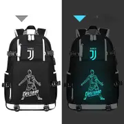 Cristiano Ronaldo Football Star Printed Backpack Schoolbag And Travel Bag Black high quality COLOR7