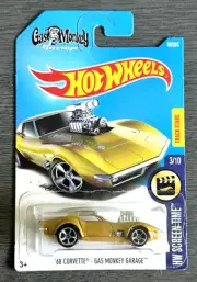 Hot Wheels 2017 1st Release Gold Gas Monkey Garage 68 Corvette Screen Time 3/10