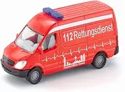 siku 0805, Ambulance, 1:87, Metal/Plastic, Red, Versatile, Toy Vehicle for Children