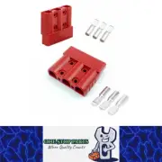 2 x 50A Red 3 Pin Style Anderson Style Sockets Plugs 50 Amp for Caravan and Camp