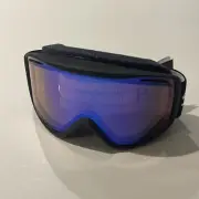 Smith Rally Snow Goggles Anti Fog Inner Lens Blue Sensor Mirror Black 2024