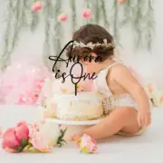 Baby First Birthday Cake Topper | Custom Birthday Cake Decoration | One Year