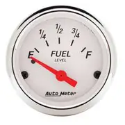 Autometer Arctic White Fuel Level Gauge Electric - 0 - 30 Ohm, 2 1/16 Inch, Short Sweep, AU1318