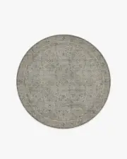 185' Round | Machine Washable Runner Rug | Kid & Pet Friendly | Indoor Rug | Frances Stone Grey Rug | Ruggable