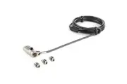 StarTech.com Cable Lock For Notebook, Desktop Computer, Monitor - 2 m - Resettable - 4-digit - Combination Lock - Black, Silver - Vinyl Coated Steel
