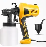 Cake Chocolate Spray Gun 500W High-Voltage Electric Spray Gun with 5 Nozzles, Portable Spray Gun Paint Spray Gun Airbrush for Car Metal, 800ml/min Max Air Volume Flow