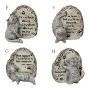 (1) Cat Memorial Stone Inspirational Sayings 4 Designs