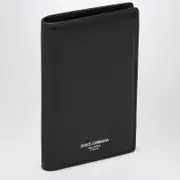 [Dolce & Gabbana] Black leather vertical card holder with logo One size Black