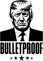 eDesign Donald Trump Bulletproof Sticker Decal - 6 Inches - Trump Shot Sticker for Car Truck SUV Van Window Bumper Wall Laptop Tablet Tumbler Any Smooth Surface