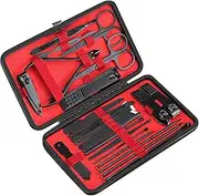 23PCS Nail Clippers Pedicure Kit, Professional Stainless Steel Manicure Set with Portable Case, Ergonomic Non-Slip Nail Tools for Men and Women