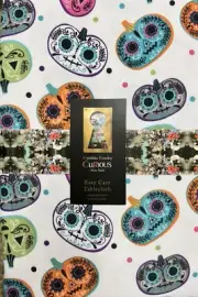 Cynthia Rowley Curious Skull Pumpkins Halloween Tablecloth 60 X 104