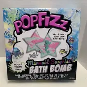 Pop Fizz Mermaid Surprise Bath Bomb Mix & Mold Your Own Ages 6+ New In Box!