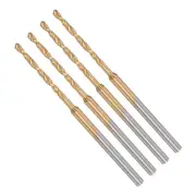 4pcs 1.5mm Twist Drill Bit 1.9" Jobber Drill Bit Titanium Plated