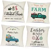 Easter Pillow Covers 18 x 18 Inches Set of 4 Easter 18" x 18" (Pack of 4)