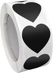 KALLORY 1Roll Heart Decorative Seal Stickers Self Adhesive Labels for Present Wrapping Baking Packaging Business Supplies for Envelopes and Candy Bags