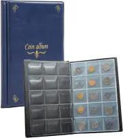 Coin Collection Holder Album for Collectors, 50 Pockets .77 X .77 Inch